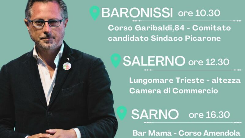 Salerno: Europee, Europa Verde- Verdi, gazebo informativo su Lungomare con on. Borrelli