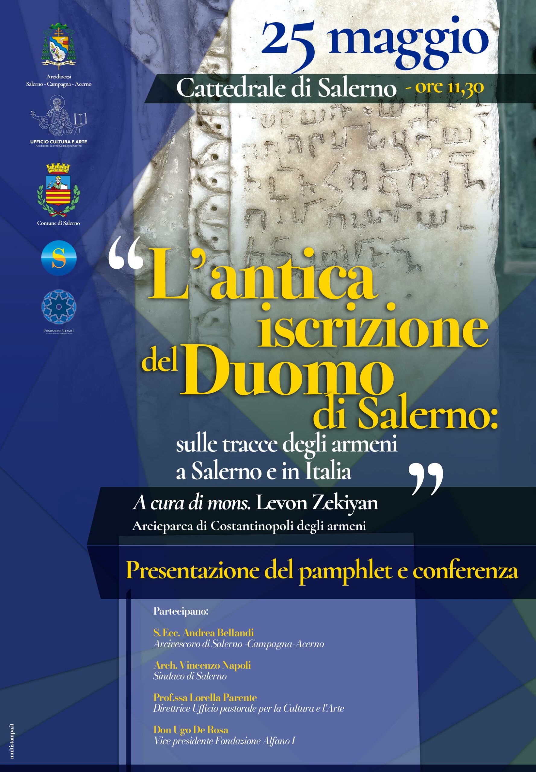 Salerno: “L’antica iscrizione del Duomo di Salerno”, presentazione pamphlet