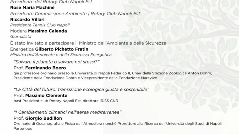 Napoli: Rotary Club Napoli Est e CNR – IRISS, convegno su difesa ambientale