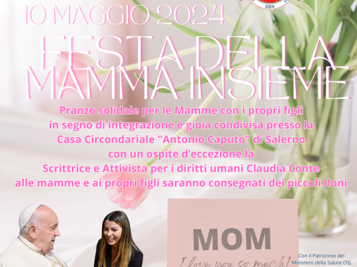 Salerno: Festa della mamma, Humanitas – Claudia Conte in visita a mamme detenute nel carcere