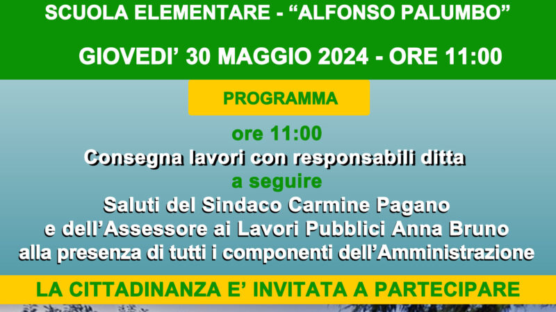 Roccapiemonte: Casali, avvio lavori Scuola Elementare “Palumbo”